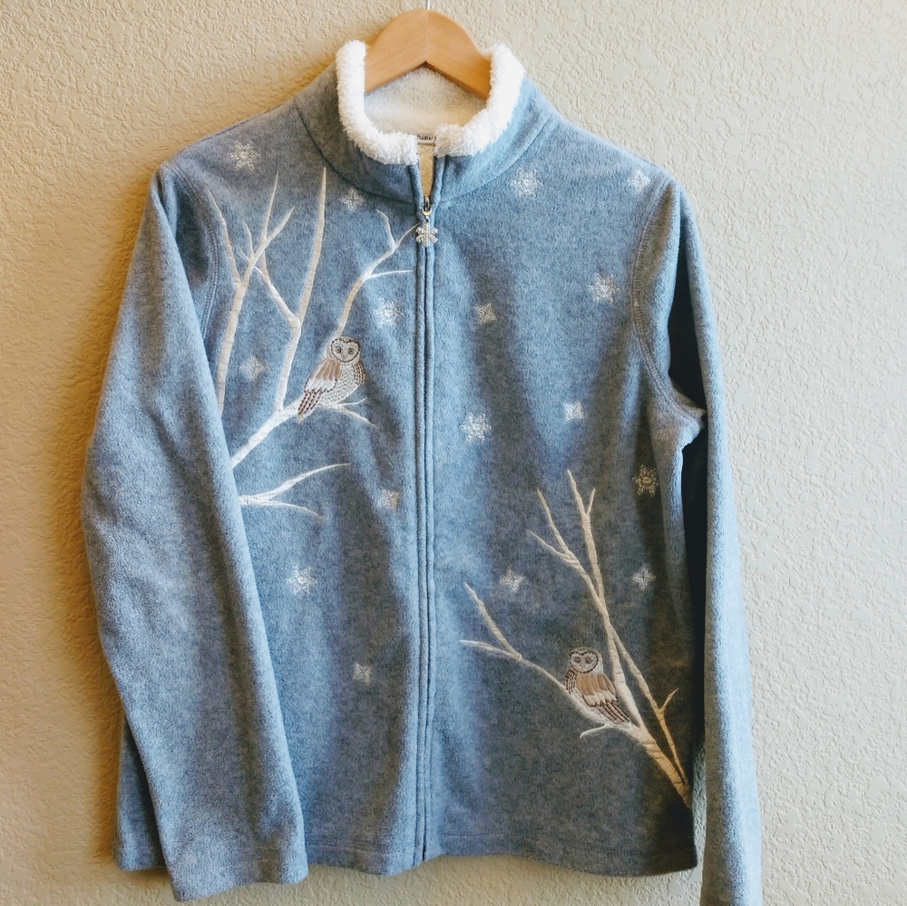 Croft & Barrow Cozy Fleece Owl Jacket